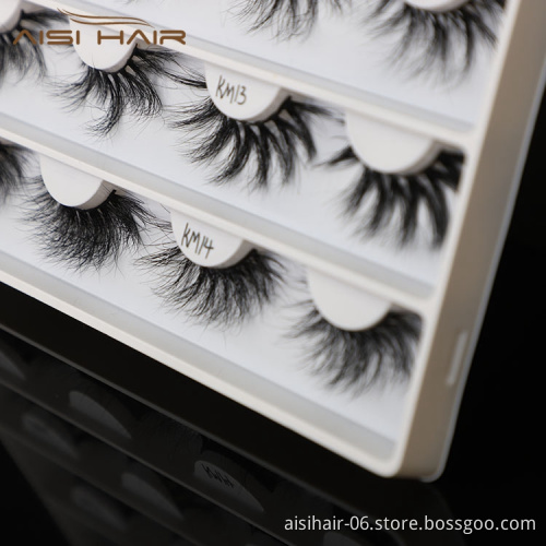 OEM & ODM Available Free Sample 100% Natural Material Hand-made Mink Eye Lashes Private Label 25 mm 3D Eyelashes